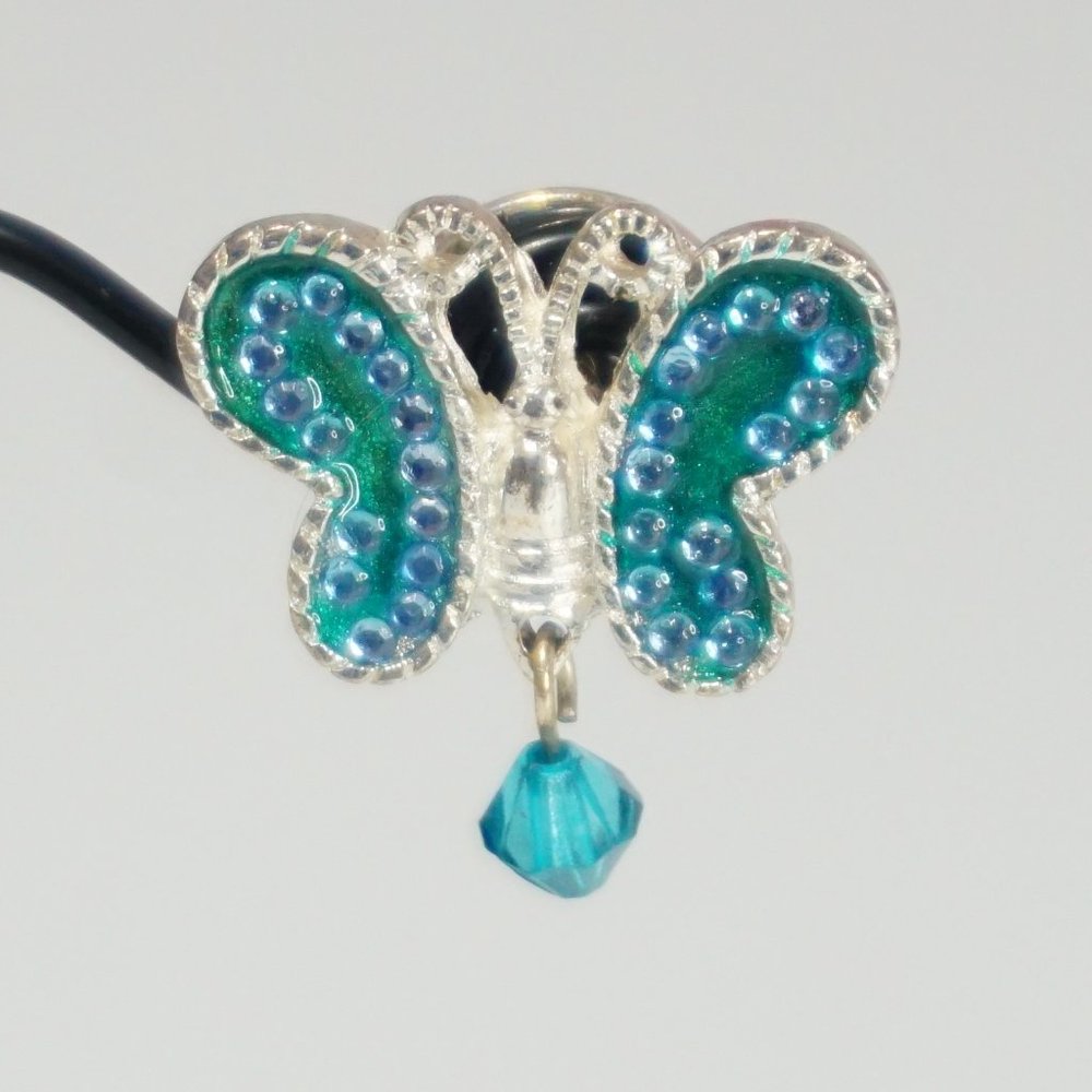 3/$10 - Avon Blue and Silver Crystal Butterfly Pin